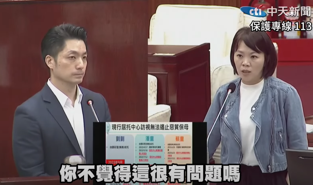 簡舒培質詢蔣萬安 助理外聘督導問題引發關注