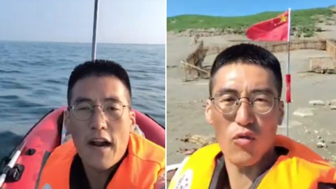 中國男子聲稱以橡皮艇偷渡台灣引發爭議
